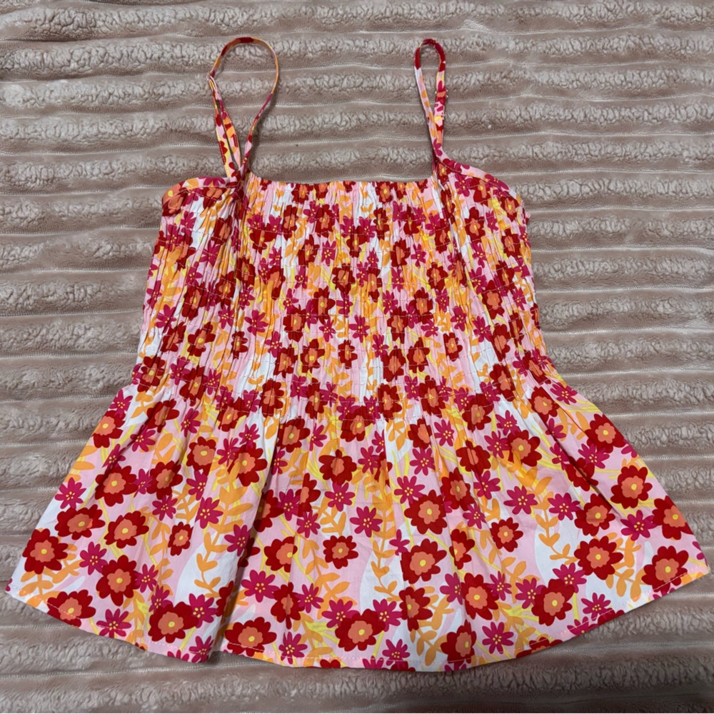 Freshman Floral Dress with Pink and Yellow Accents